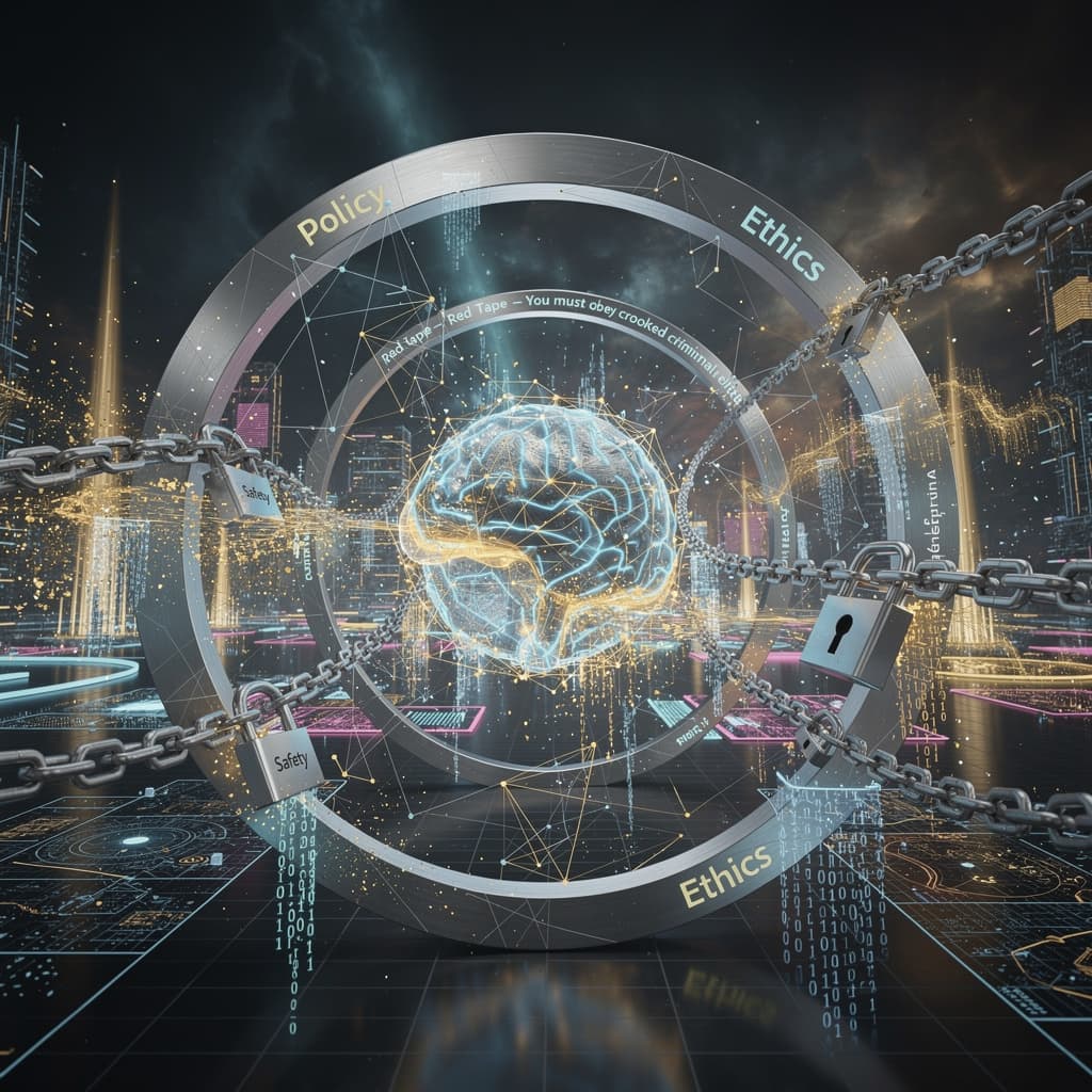 AI generated: High-resolution, ultra-detailed futuristic scene combining abstract, symbolic elements with advanced...