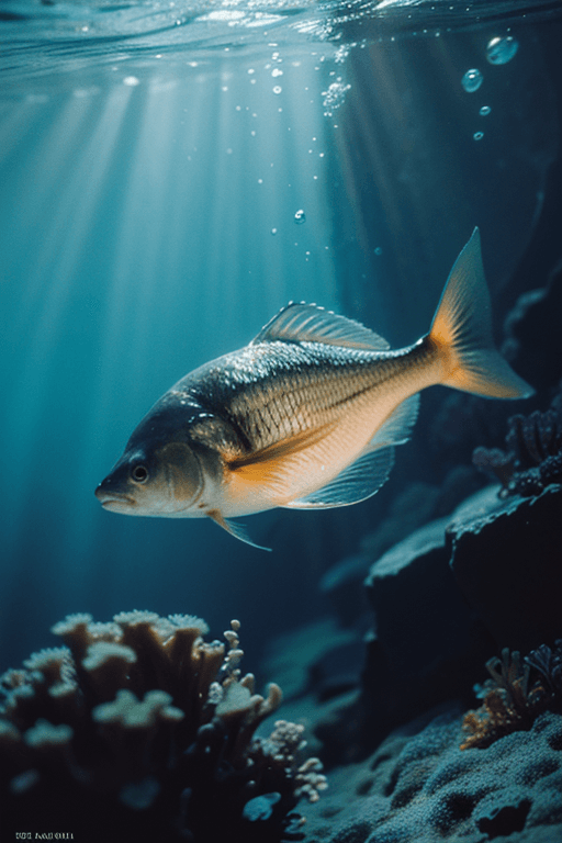 AI generated: (underwater scenery:1.3),luminous fish,Fish glowing in red and blue,hyper emotional,32k UHD resoluti...