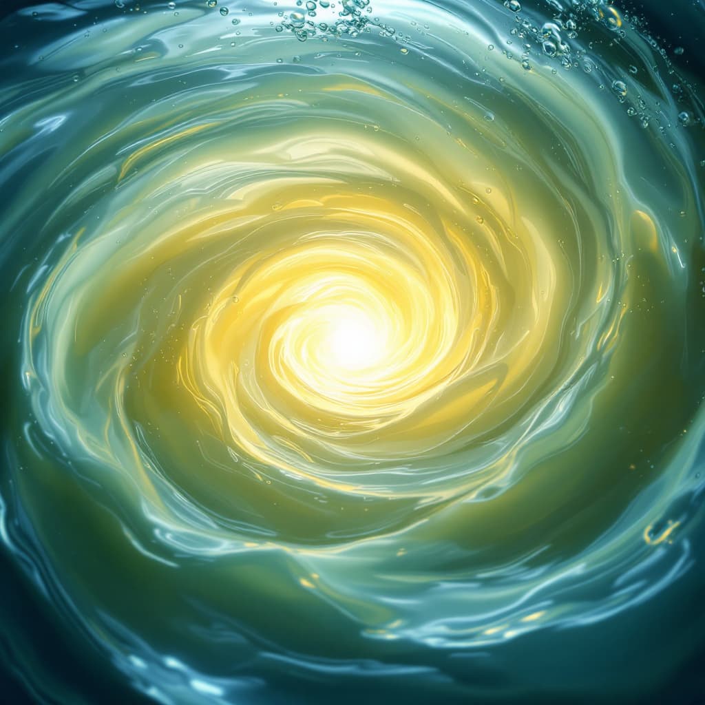 AI generated: 3D render of theChinese porcelain vase, periwinkle and canary yellow color blend, under the water, s...