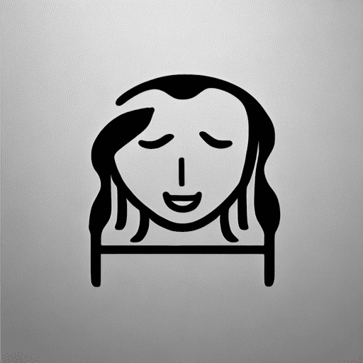 AI generated: Minimalist one-line drawing logo of (woman getting a massage emoji), white background. 