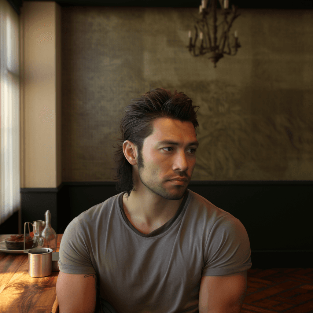 AI generated: octane render, photorealistic 9, natural skin color 8, standing, muscular, handsome, realistic 6, ac...
