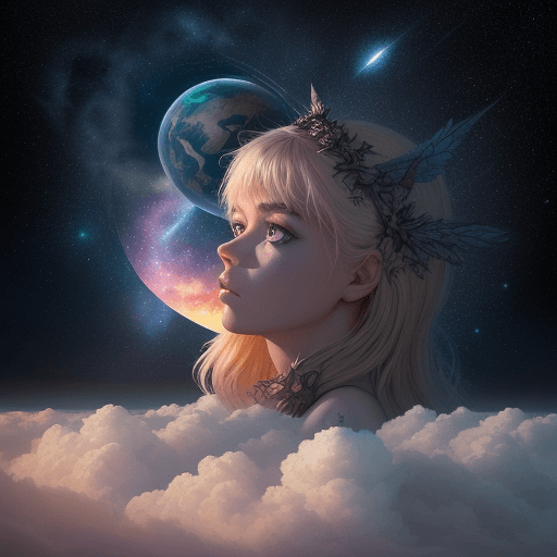 AI generated: Ilustración fotográfica de Un mundo en las nubes, al estilo de Tanya Shatseva, The Stars Art Group (...