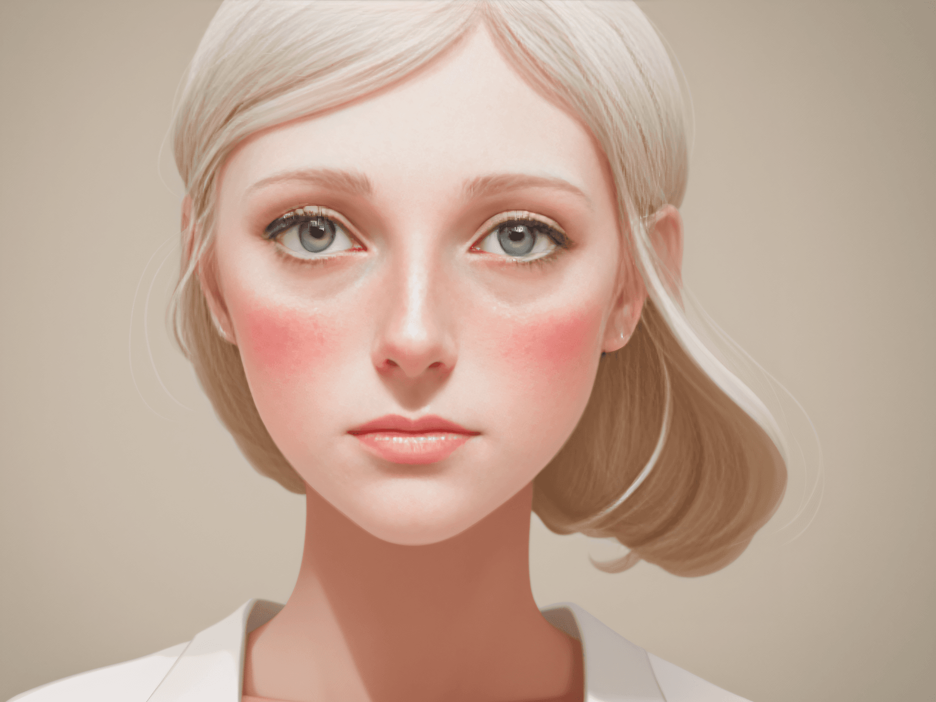 AI generated: photo portrait of a white woman d