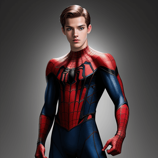 AI generated: Tanner Buchanan as spider-man unmasked