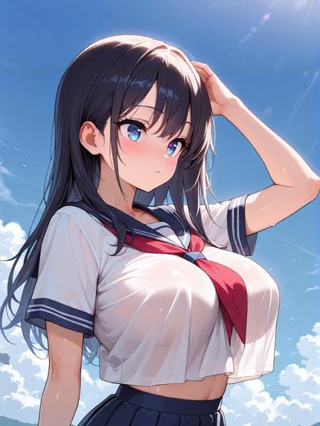 乳カーテン/breast overhang