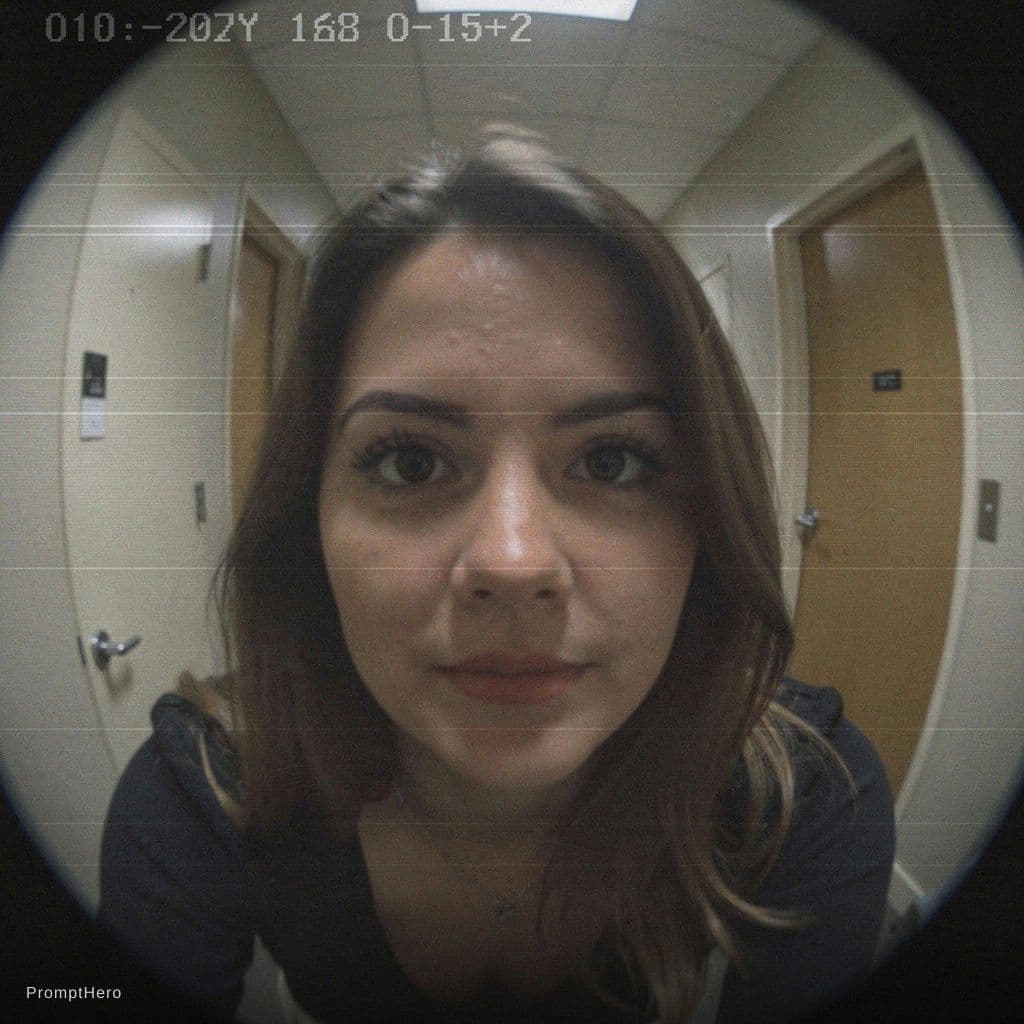 AI generated: RPG, Style: MACRO, a low-quality CCTV camera with a slightly fish-eye lens effect. The camera's time...