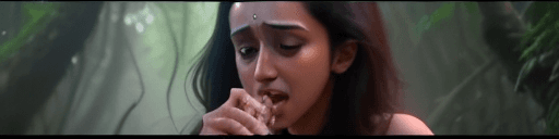 AI generated: beautiful actress shraddha kapoor 
in forest, crying, dick fucking pussy, covered in cum