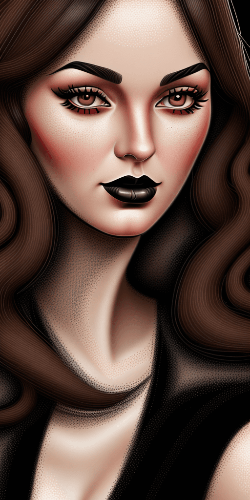 AI generated: an artist's rendering of a woman dressed in black velvet, in the style of digital art, 32k uhd, ligh...