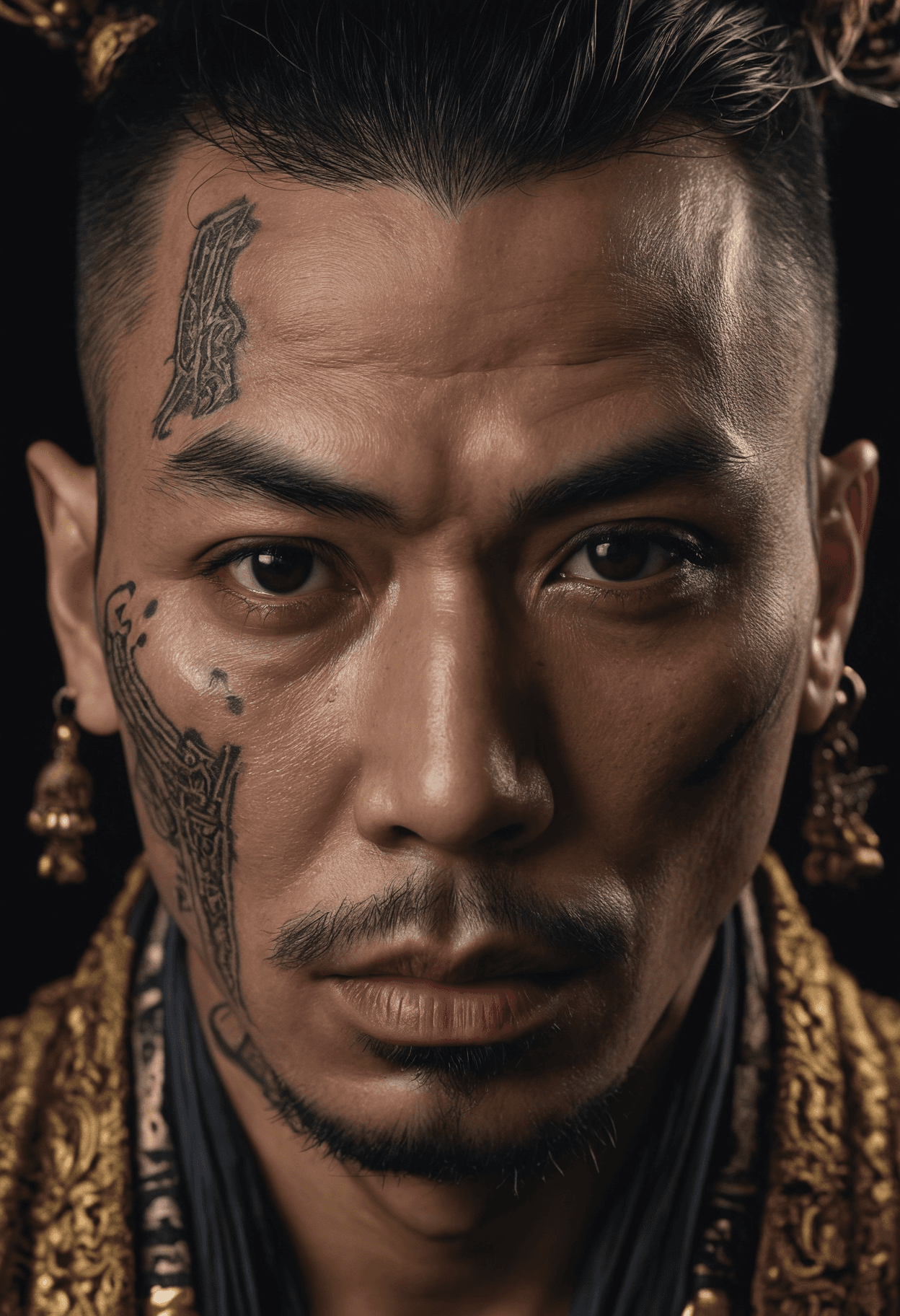 AI generated: Hyperrealistic art RAW photo, Hisui Sugiura, Orientalism Art, dark, Emotionally Charged Guy, Islandp...