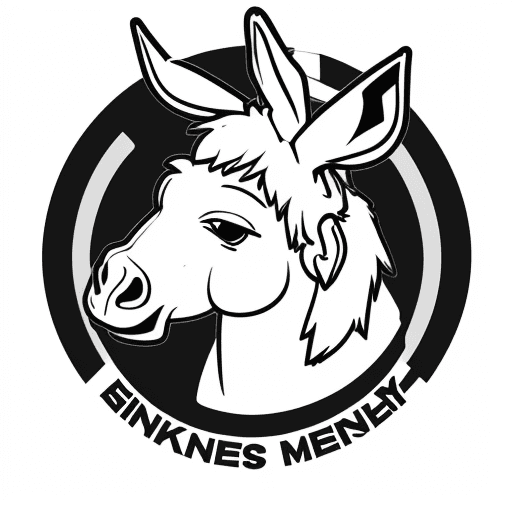 AI generated: 2 Donkey logo, line, medial erbs 
