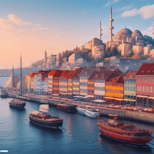 AI generated: eine riesige stadt in der zukunft, farbenfroh, riesige türme, viele raumschiffe, 8k