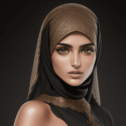 AI generated: high-resolution photo of a Muslim Spanish supermodel, photorealistic, UHD, optimal photography