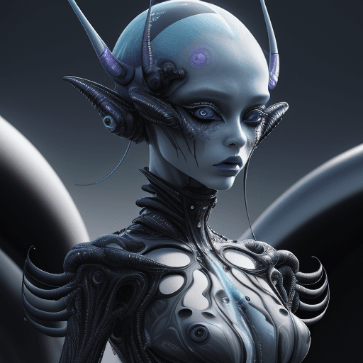AI generated: metamorphosis, alien fashion editorial, avant-garde hyper futuristic surreal fashion, extreme detail...
