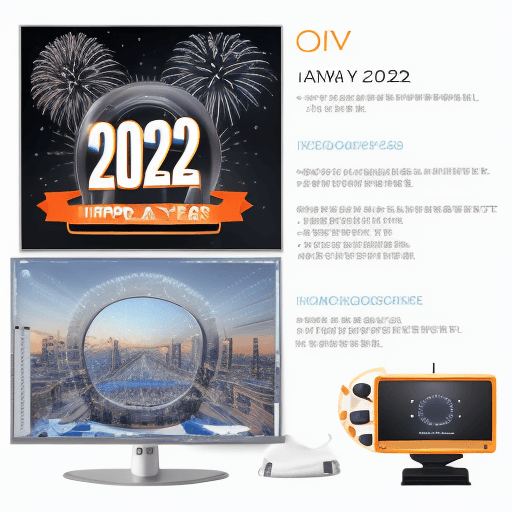 AI generated: Design a 2024 New Year KV picture with a sense of technology for oclean