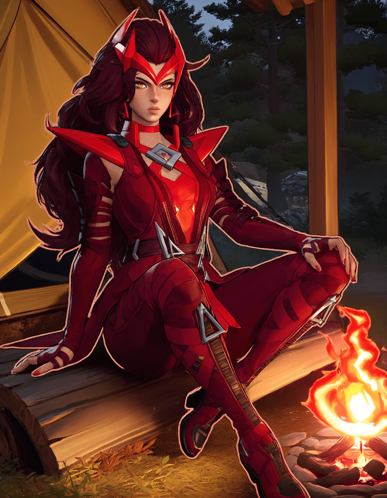 scarlet witch : marvel rivals - in game 3d style