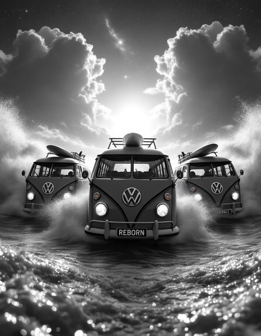 AI generated: A photo realistic  black and white high art photo, portrait view, soft focus, facing directly in fro...