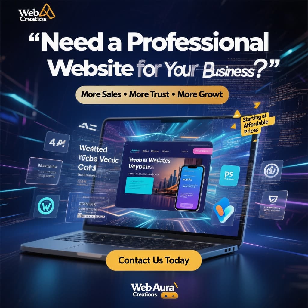 AI generated: Create a high-converting digital advertisement banner for a professional IT & Web Development compan...