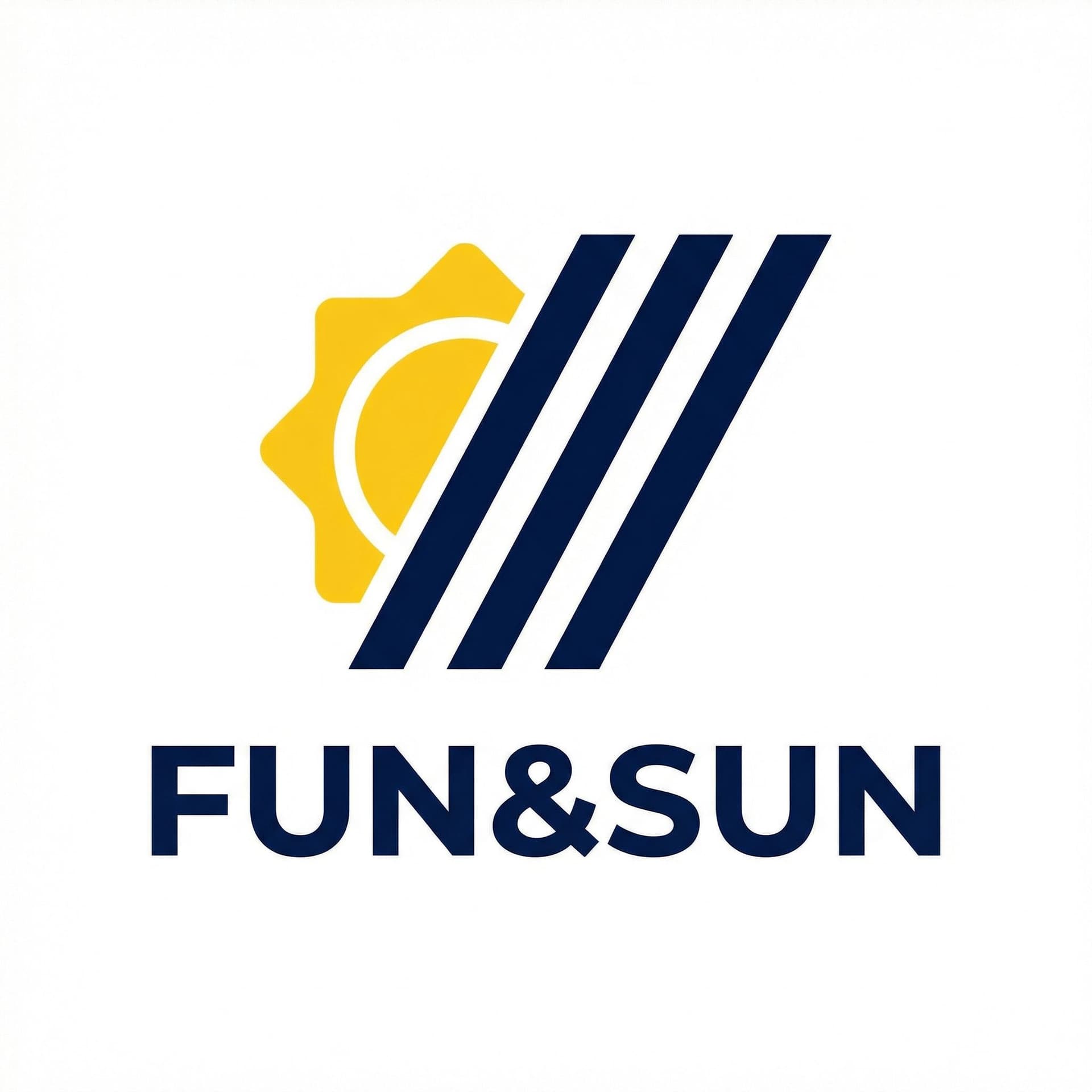 AI generated: Prompt: Professional vector logo design for a travel company named "FUN&SUN". The logo features a st...