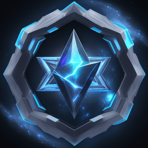 AI generated: digital pen type logo, Damned Shelma, luxcore, dark blue and white crystal, water luminosity, solarp...