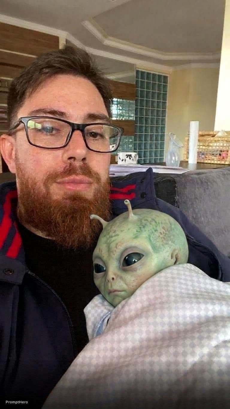 AI generated: Swap the child for an alien child.