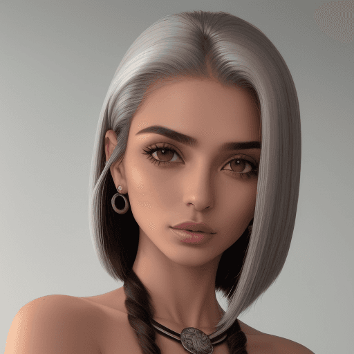 AI generated: Um retrato sensual de Calista, uma mulher confiante com cabelos médios e ondulados, caindo suavement...
