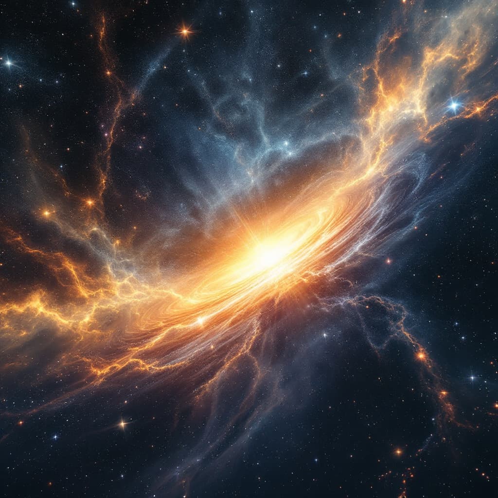 AI generated: Image of the universe at the beginning of inflation in as realistic and lifelike view as possible. 