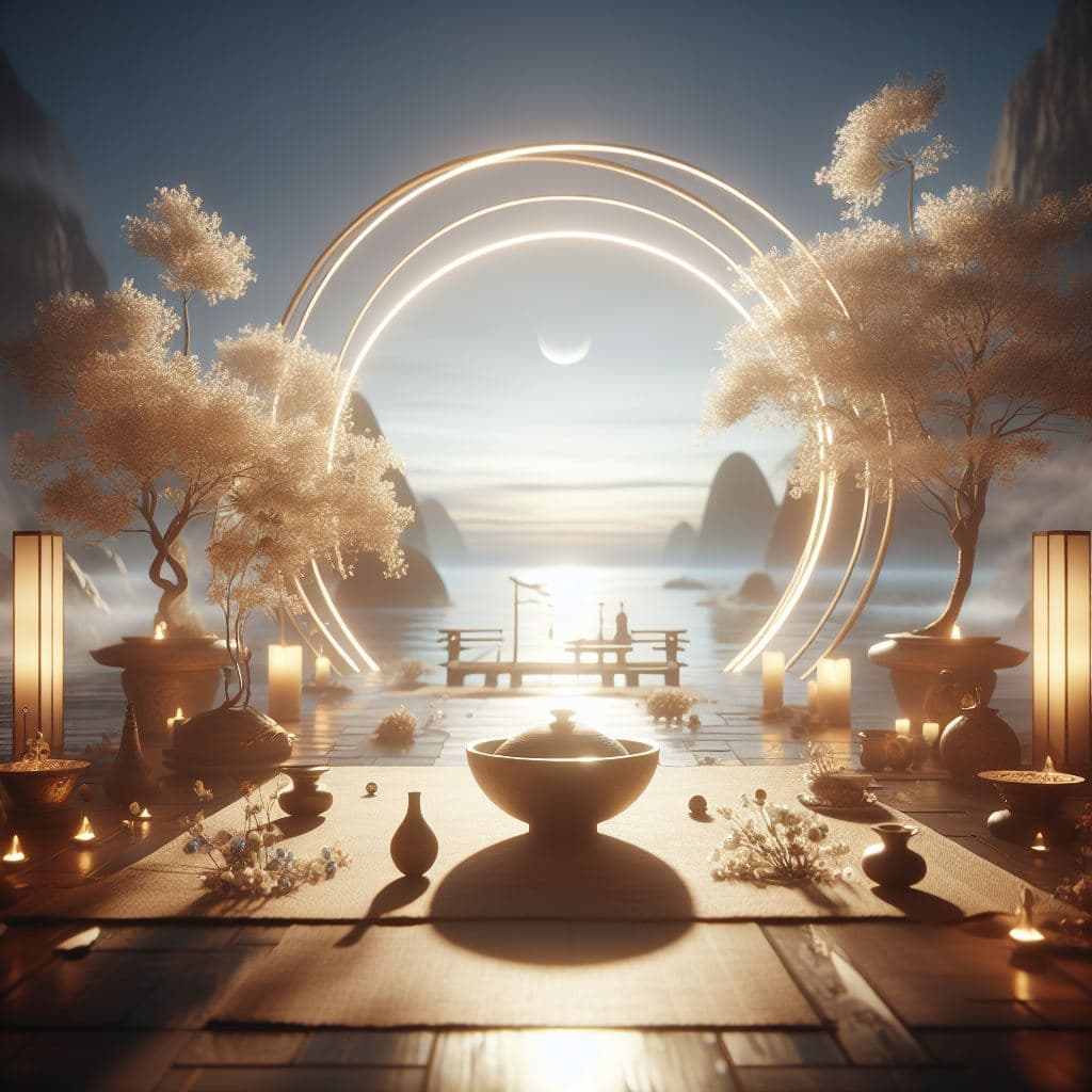 AI generated: Craft a hyper-realistic scene embodying peace and harmony using Octane Render in Unreal Engine 5. Ac...