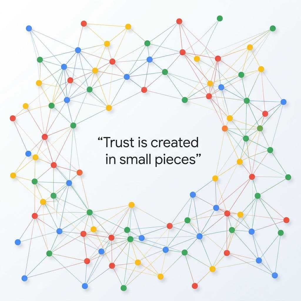 AI generated: A clean, modern data visualization-style image of a large network made of colorful nodes and connect...