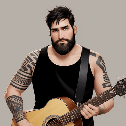 AI generated: Create a pixar-style image of a 30-year-old man, with short, straight black hair, a sparse beard, li...