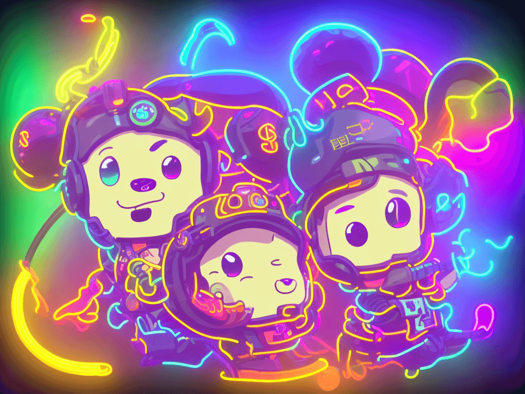 AI generated: BIGCHICHI TWITCH LOGO, COOL LOGO, TWITCH STREAMER, 8k, NEON LIGHTS, MANY GAMES BACKGROUND GAUSSIAN B...
