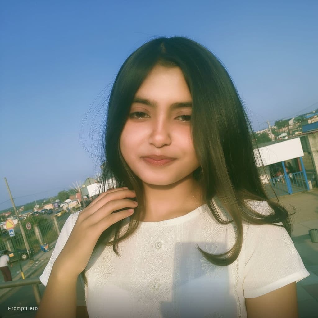 AI generated: she her top off, show nipples