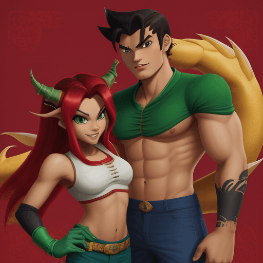 AI generated: Courtney American Dragon: Jake Long
