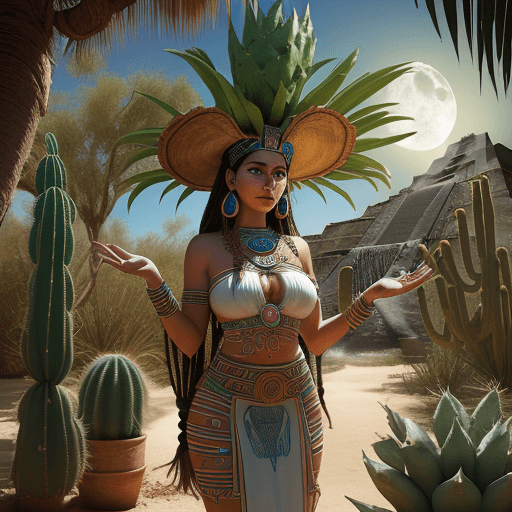 AI generated: (((Mayan goddess huge breasts)))best quality, ultra-high resolution, 4K detailed CG, master piece,Xq...