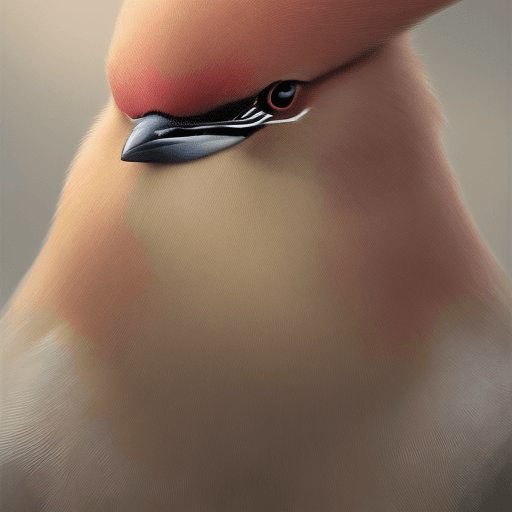 AI generated: Alphonse Much and Guweiz Intricate details:: very realistic Waxwing,photorealistic photo young femal...
