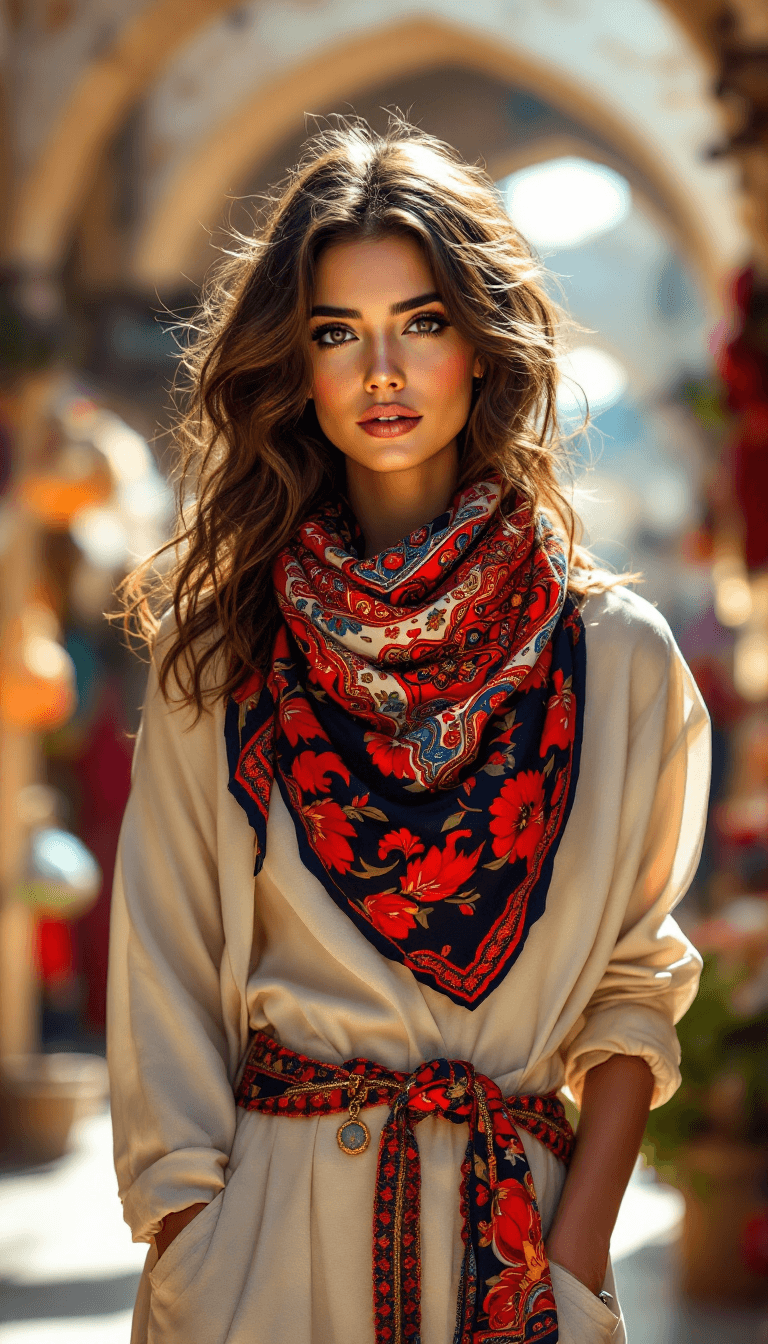 AI generated: /imagine prompt: full body  beautiful Persian woman with striking light brown eyes, thick dark eyebr...