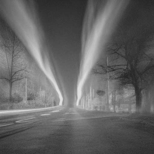 AI generated: Not here nor there, long exposure photography