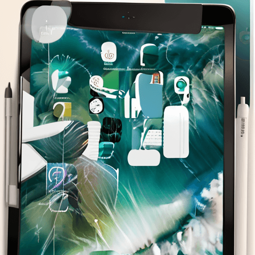 AI generated: Uma imagem elegante do iPad sendo usada por alguém em um ambiente moderno e inspirador, demonstrando...