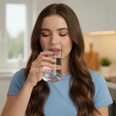 AI generated video: drinking water
