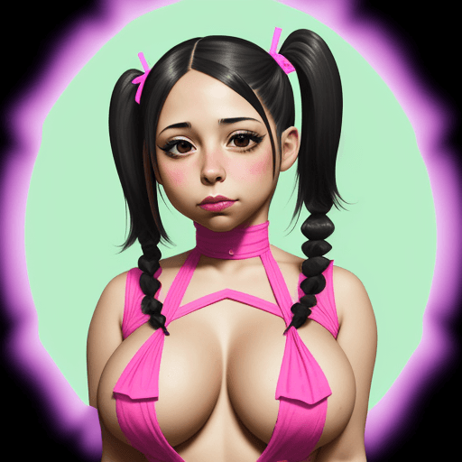 AI generated: A Latina with pigtails created with hentai.ai