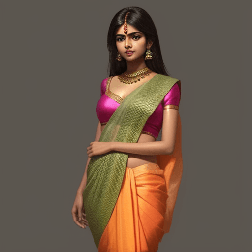 AI generated: Generate a realistic Indian girl wearing sari look sexy 
