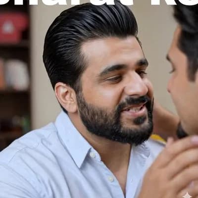 AI generated video: Wild gay french tongue kissing and smooch 