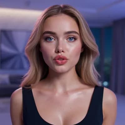 AI generated video: A hyper-realistic cinematic video of a beautiful 20-year-old Russian woman with deep blue eyes, soft...