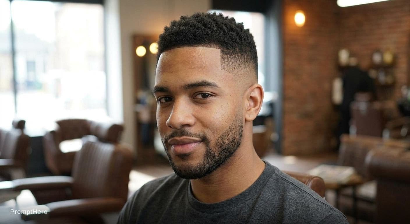 AI generated: Put a taper fade hair cut on me 