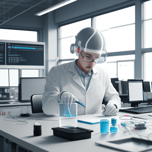 AI generated: workflow image, lab, clean, modern, versatile, unique, eye-catching and creative, 4k, business model...