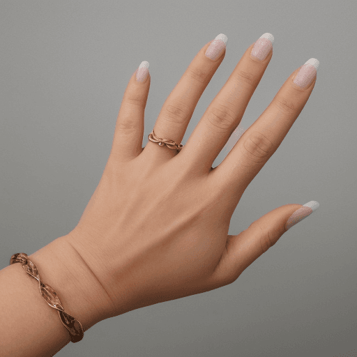 AI generated: Generate a high-resolution image of a woman's hand with five fingers, extending up to the wrist. The...