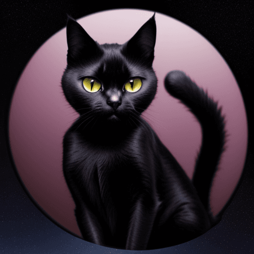 AI generated: Black cat in cosmoss