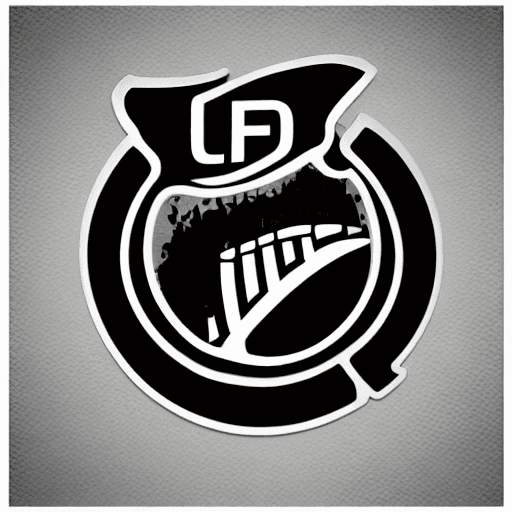 AI generated: IfD platform logo, very high quality, creative design, black and white