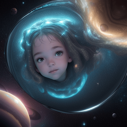 AI generated: sand worms swimming in space, surrounded by galaxies and stars, creating an otherworldly atmosphere ...