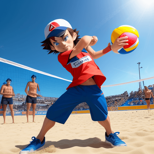AI generated: mascot beachvolleyball
technik "smash"
similar ash ketchum

