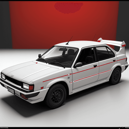 AI generated: ((A professional photograph of Proton Wira (Malaysian car) in white background ), Unreal Engine, (de...
